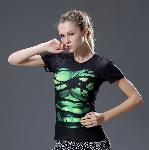 HULK Compression Shirt for Women (Short Sleeve)