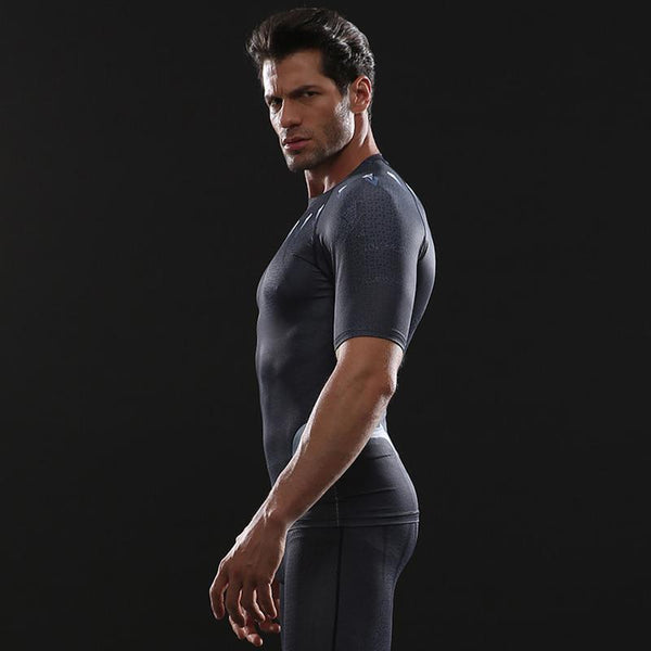 Infinity War BLACK PANTHER Short Sleeve Compression Shirt