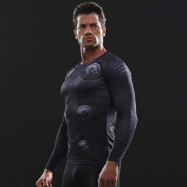 Infinity War THOR 3D Long Sleeve Compression Shirt for Men