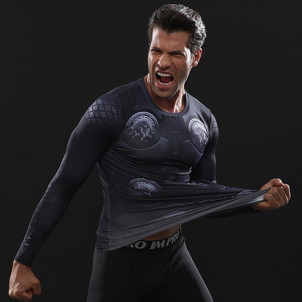 Infinity War THOR 3D Long Sleeve Compression Shirt for Men