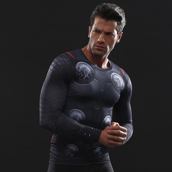 Infinity War THOR Long Sleeve Compression Shirt for Men