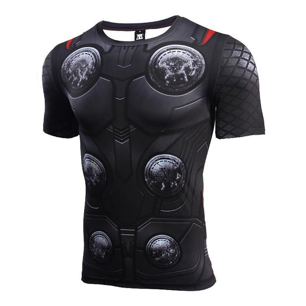 Infinity War THOR Short Sleeve Compression Shirt for Men