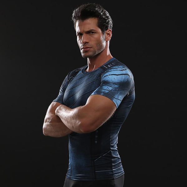 Infinity War WINTER SOLDIER Short Sleeve Compression Shirt for Men