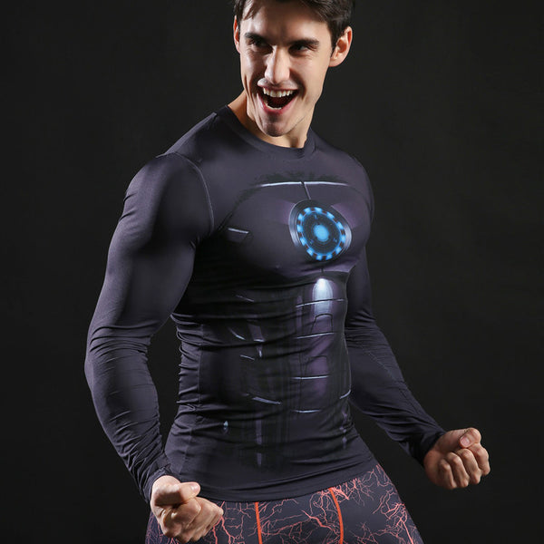 IRON MAN Compression Shirt for Men (Long Sleeve)