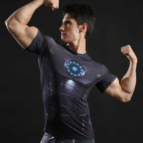 IRON MAN Compression Shirt for Men (Short Sleeve)