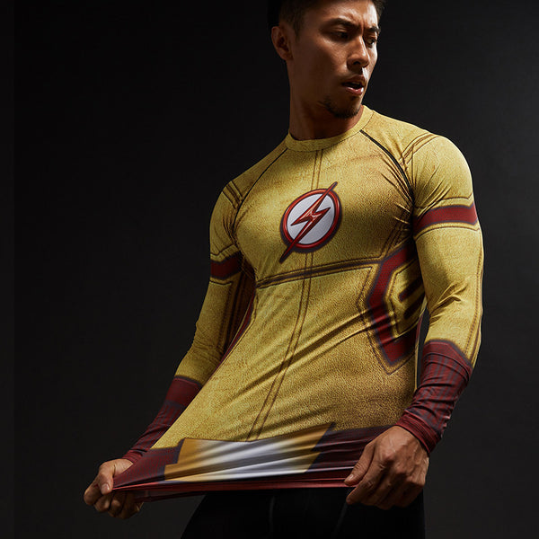 KID FLASH Compression Shirt for Men (Long Sleeve)