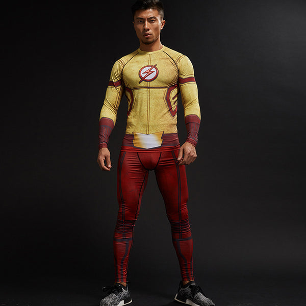 KID FLASH Compression Shirt for Men (Long Sleeve)