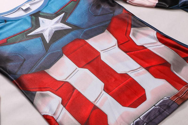 Long Sleeve CAPTAIN AMERICA Compression Shirt
