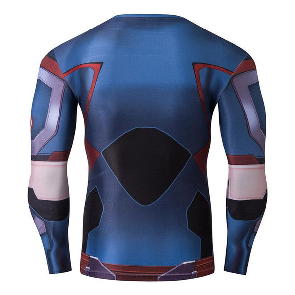 Long Sleeve CAPTAIN AMERICA Compression Shirt