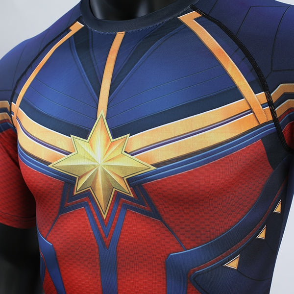 Avengers 4 CAPTAIN MARVEL Long Sleeve Compression Shirt