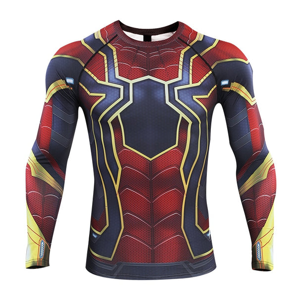 Avengers 4 SPIDERMAN Long Sleeve Compression Shirt