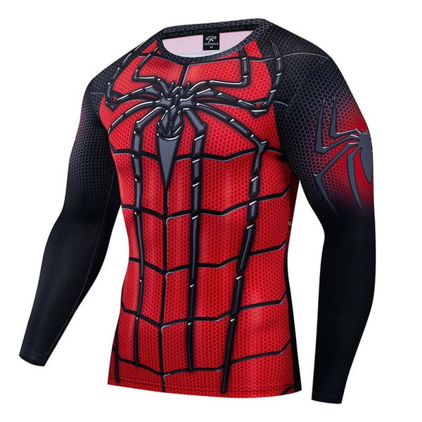 SPIDERMAN Long Sleeve Compression Shirt for Men