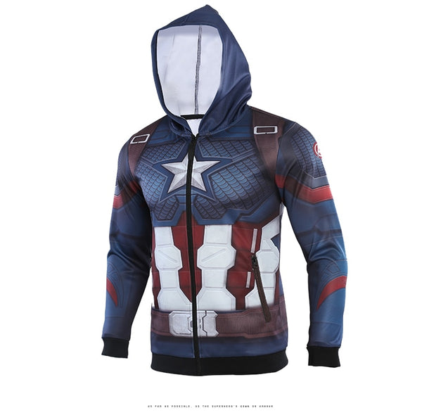 Avengers 4 CAPTAIN AMERICA Zipper Hoodie