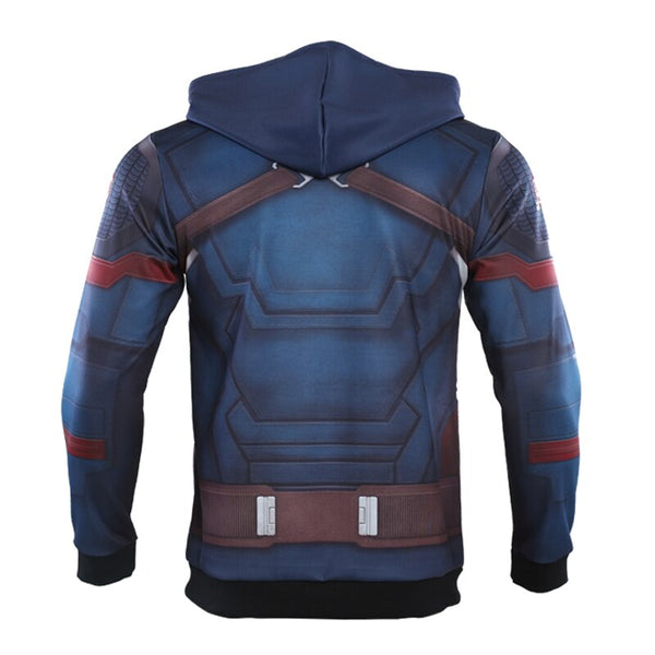 Avengers 4 CAPTAIN AMERICA Zipper Hoodie