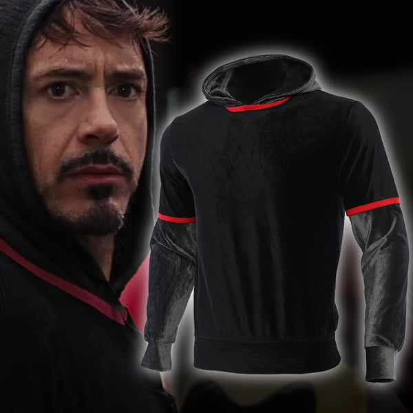 Black IRON MAN Pullover Hoodie