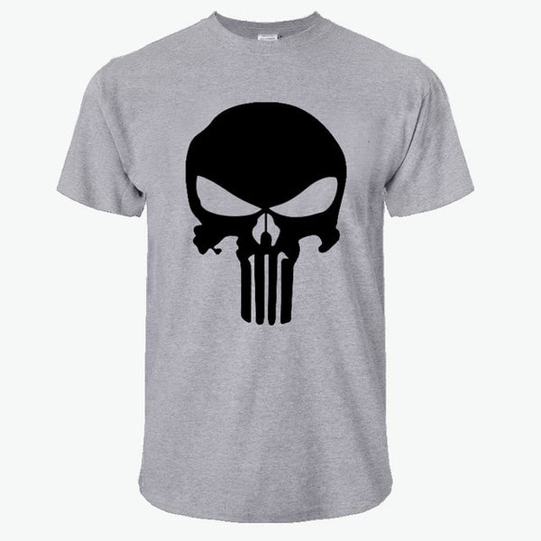 PUNISHER White Skull T-Shirt for Men (15 colors)