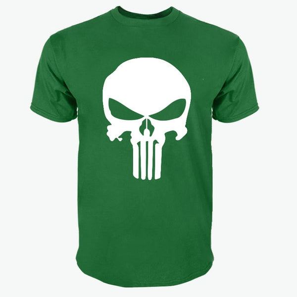 PUNISHER White Skull T-Shirt for Men (15 colors)