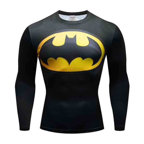 BATMAN Logo Long Sleeve Compression Shirt For Men