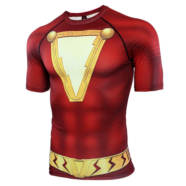 SHAZAM Short Sleeve Compression Shirt for Men