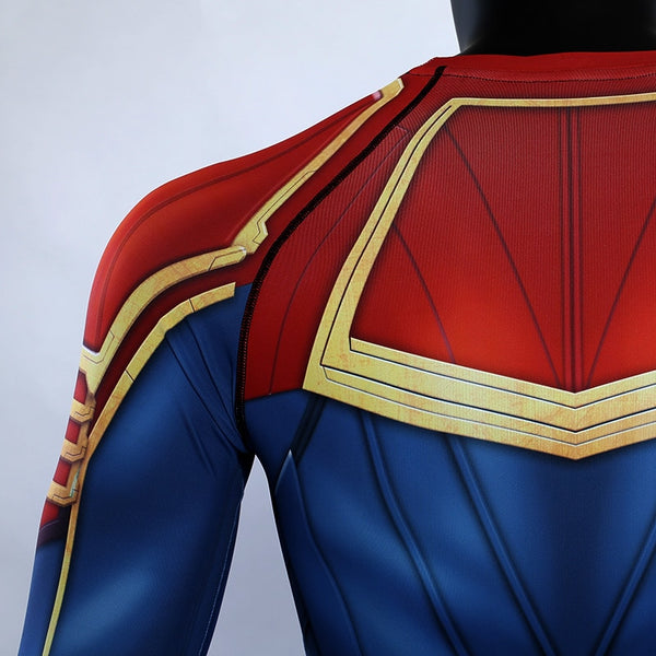 Red CAPTAIN MARVEL Long Sleeve Compression Shirt for Men