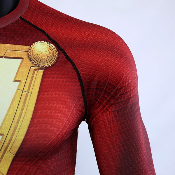 SHAZAM Long Sleeve Compression Shirt for Men