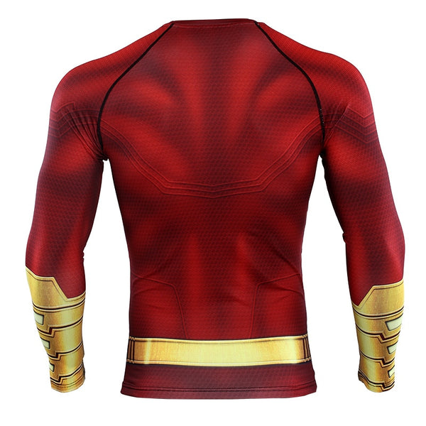 SHAZAM Long Sleeve Compression Shirt for Men
