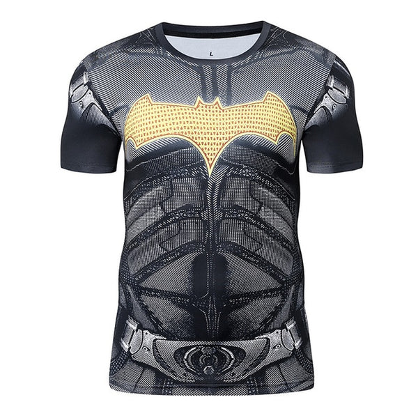 BATMAN Short Sleeve Compression Shirt for Men