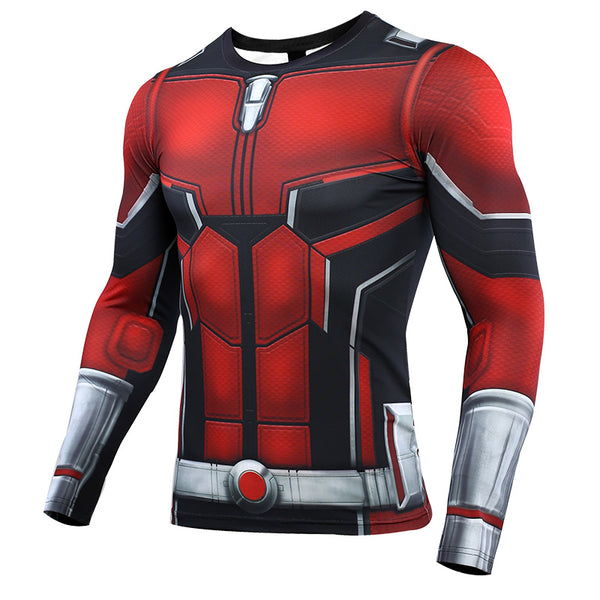 Avengers 4 Endgame ANT MAN Long Sleeve Compression Shirt for Men
