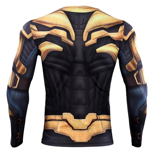 Avengers 4 Endgame THANOS Long Sleeve Compression Shirt for Men