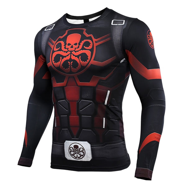 Avengers 4 Endgame HYDRA Long Sleeve Compression Shirt for Men