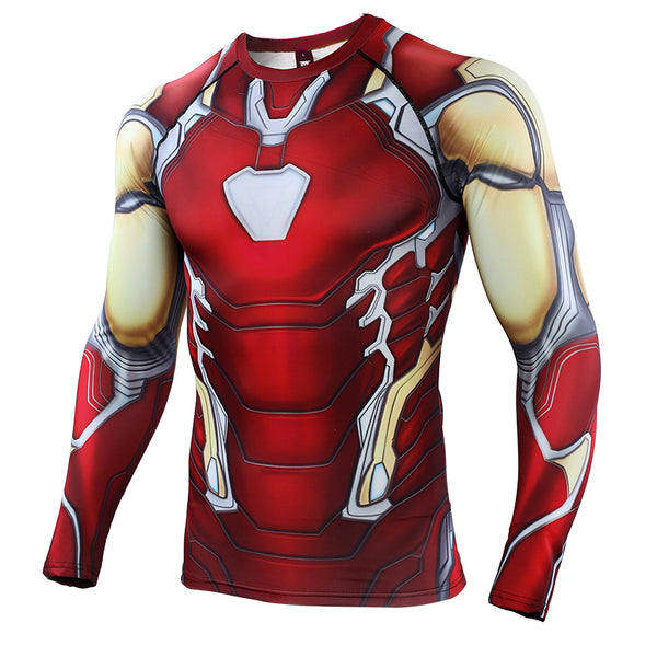 Avengers 4 IRON MAN Long Sleeve Compression Shirt