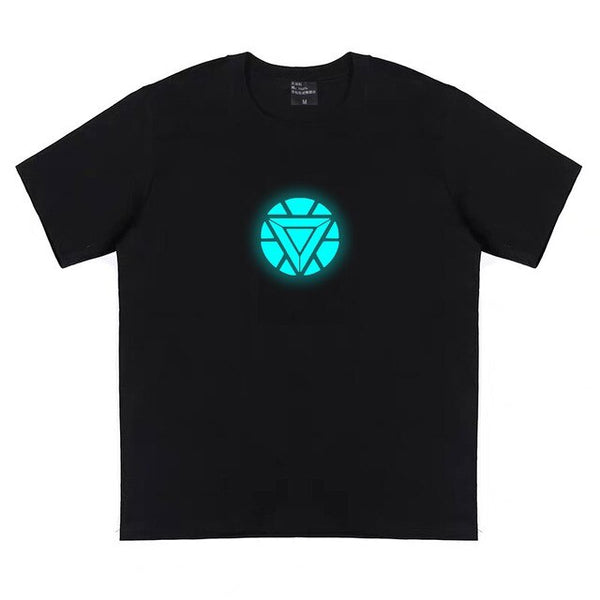 Glow in Dark IRON MAN Reactor Casual T-Shirt