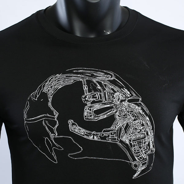 Casual IRON MAN Mask Short Sleeve T-Shirt for Men