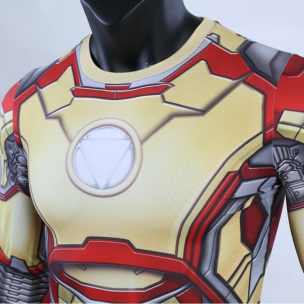 The Avengers 4 IRON MAN MK-42 Long Sleeve Compression Shirt