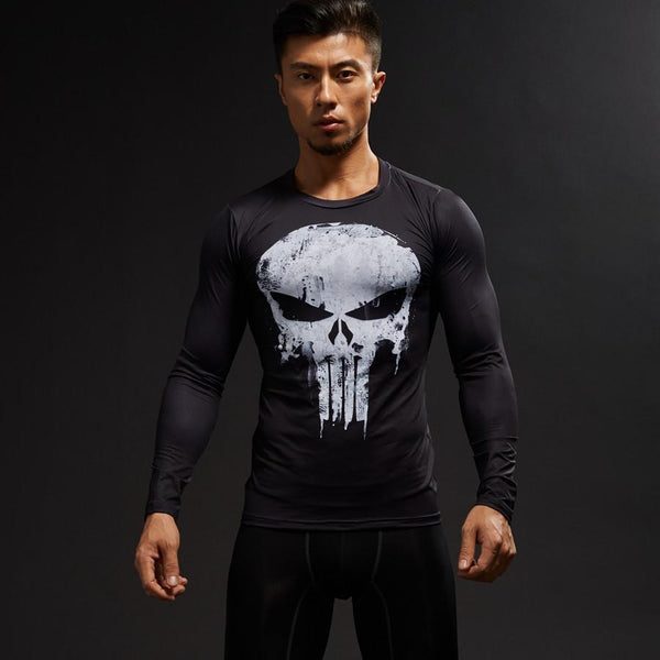 PUNISHER Compression Shirt for Men (Long Sleeve)