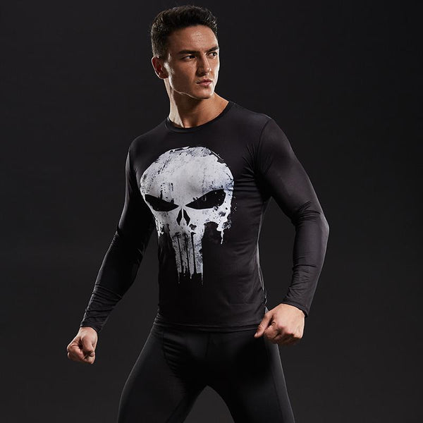 PUNISHER Compression Shirt for Men (Long Sleeve)