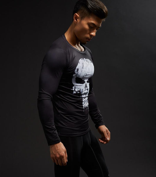 PUNISHER Compression Shirt for Men (Long Sleeve)