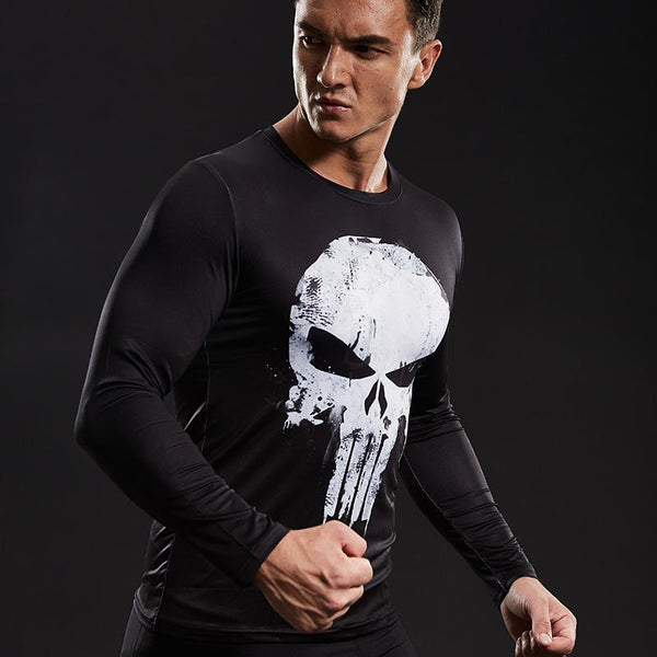 PUNISHER Compression Shirt for Men (Long Sleeve)
