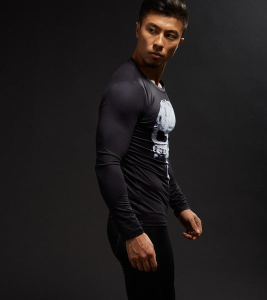 PUNISHER Compression Shirt for Men (Long Sleeve)
