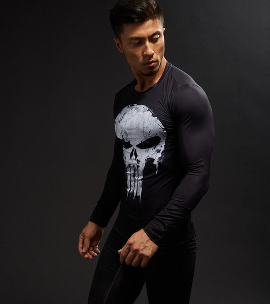 PUNISHER Compression Shirt for Men (Long Sleeve)