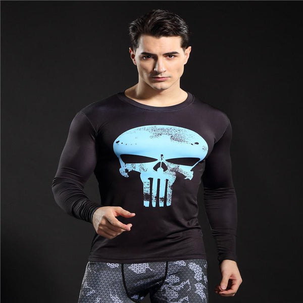 PUNISHER Compression Shirt for Men (Long Sleeve)