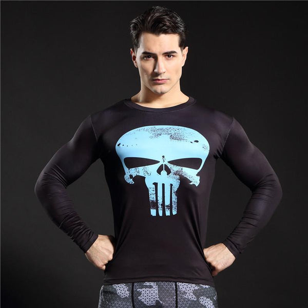 PUNISHER Compression Shirt for Men (Long Sleeve)