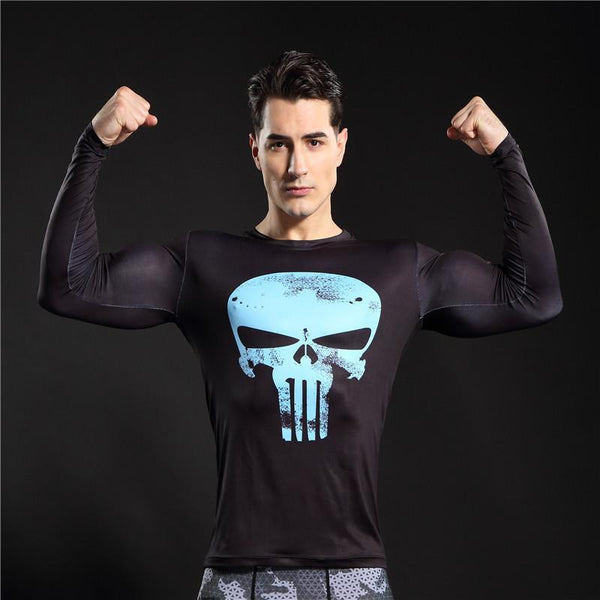 PUNISHER Compression Shirt for Men (Long Sleeve)
