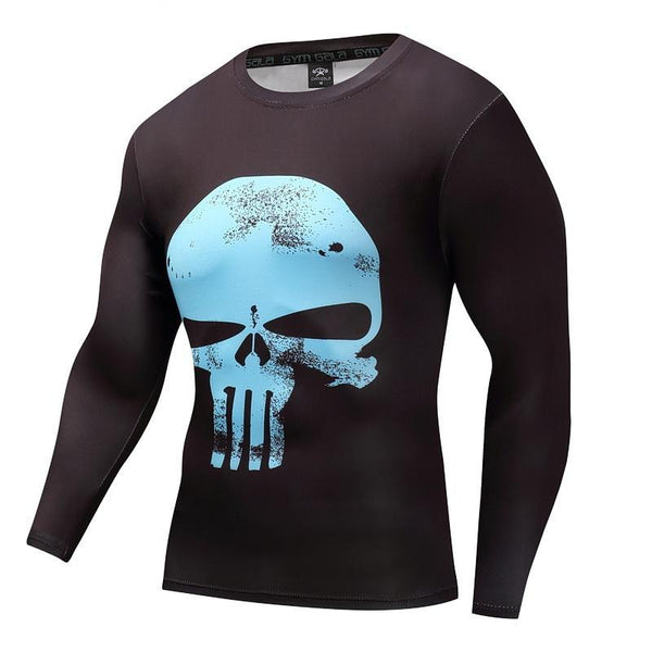 PUNISHER Compression Shirt for Men (Long Sleeve)