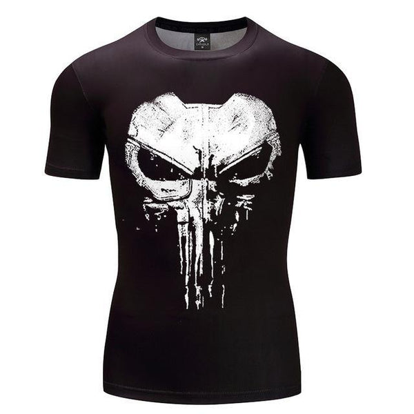 PUNISHER Compression Shirt for Men (Short Sleeve)