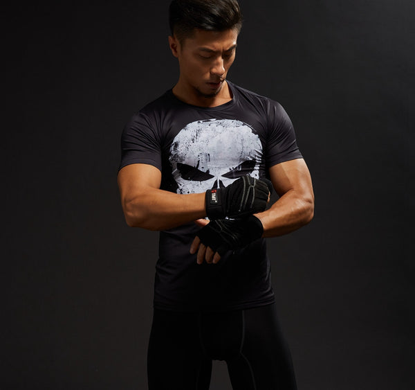 PUNISHER Compression Shirt for Men (Short Sleeve)