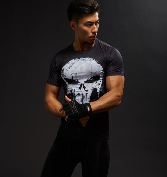 PUNISHER Compression Shirt for Men (Short Sleeve)