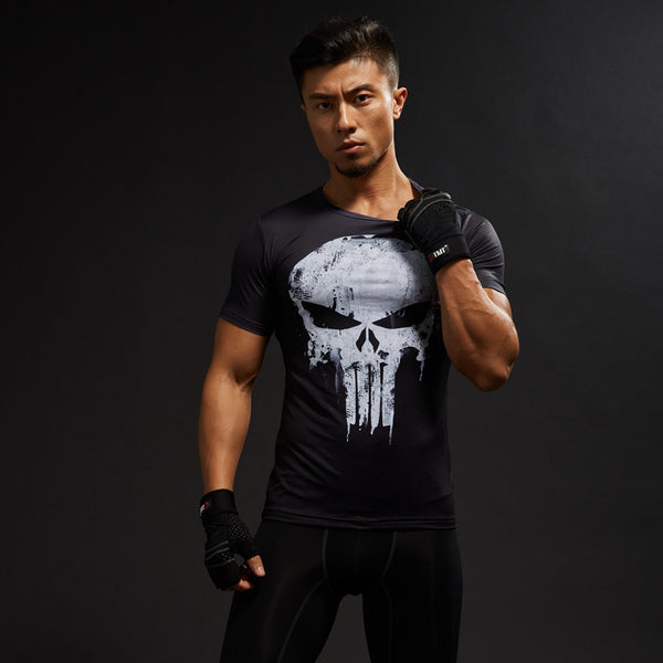 PUNISHER Compression Shirt for Men (Short Sleeve)