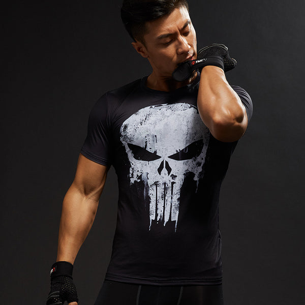 PUNISHER Compression Shirt for Men (Short Sleeve)