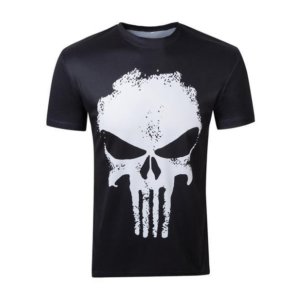 Short Sleeve PUNISHER T-Shirt for Men (Blue/White/Black)
